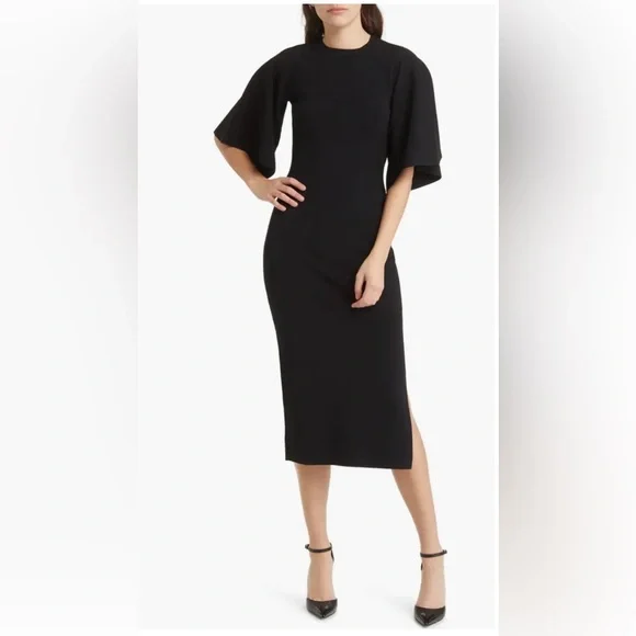 Ted Baker London | Dresses | Size 6 8 Ted Baker London Women Lounia Fluted  Sleeve Bodycon Sweater Dress | Poshmark